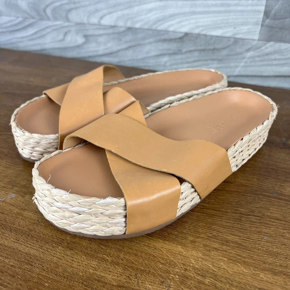 Splendid Becki Platform Espadrille Sandals Womens Size US 9 Brown Casual Slip On